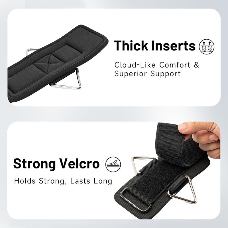 MOST GRIP Wrist Cuffs with D-Ring, Wrist Wraps for Weightlifting with Neoprene Padding, Wrist Straps for Cable Machines - Image 3